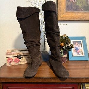 Enzo Angiolini Brown Suede Boots Size 6.5